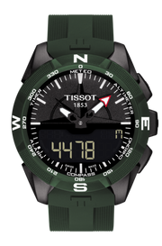 Tissot T-Touch Expert Solar T110.420.47.051.00 - cinturino e ghiera verdi - cassa e quadrante neri